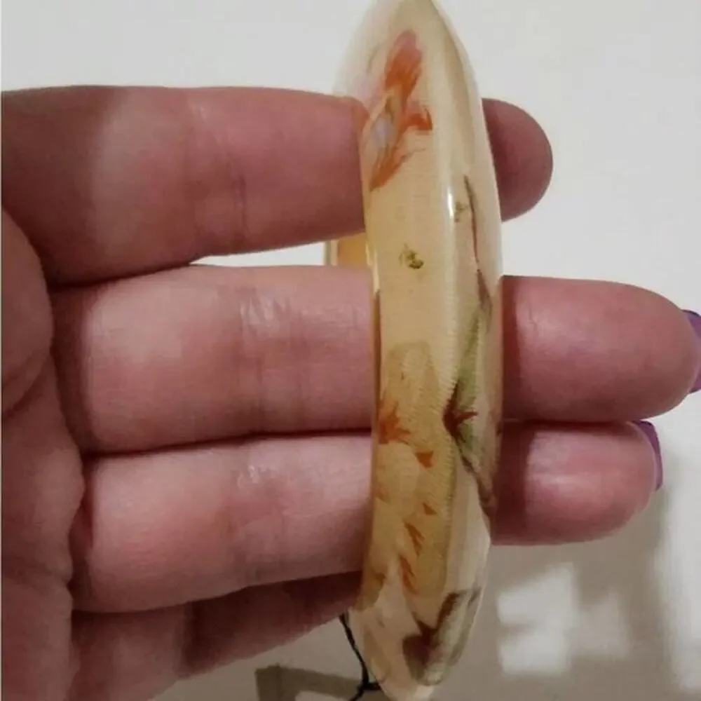 Treska floral Resin bangle bracelet new!!! - Picture 4 of 7